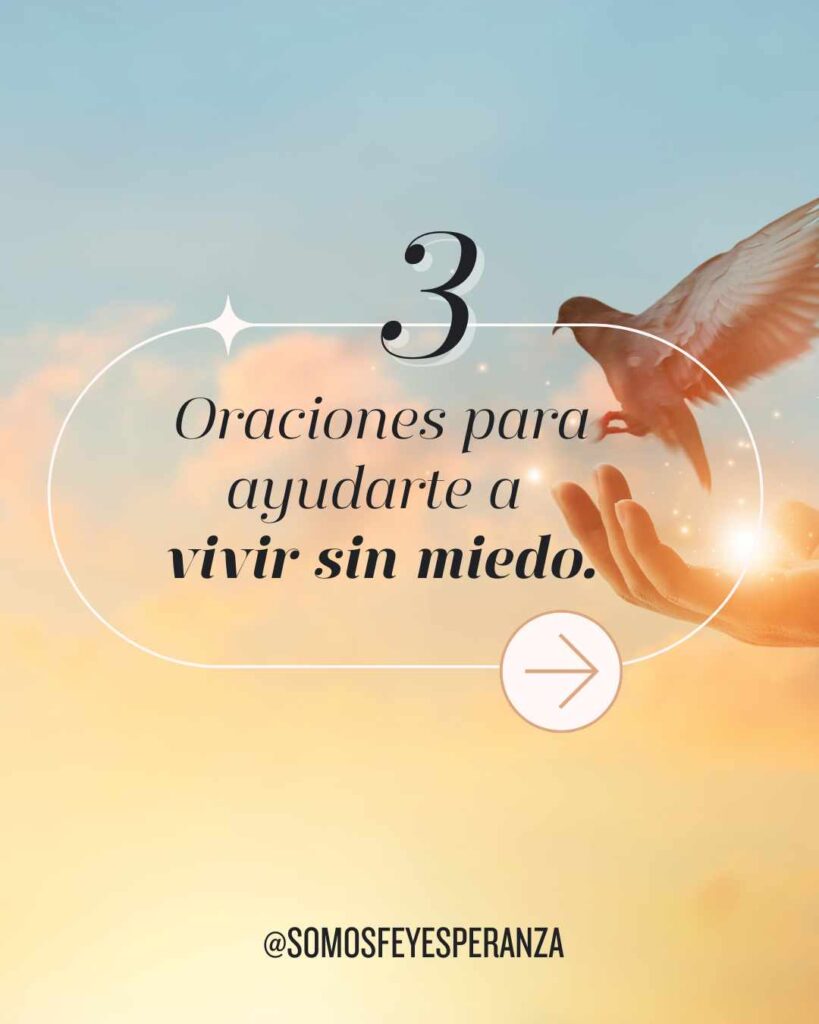oraciones para vivir sin miedo