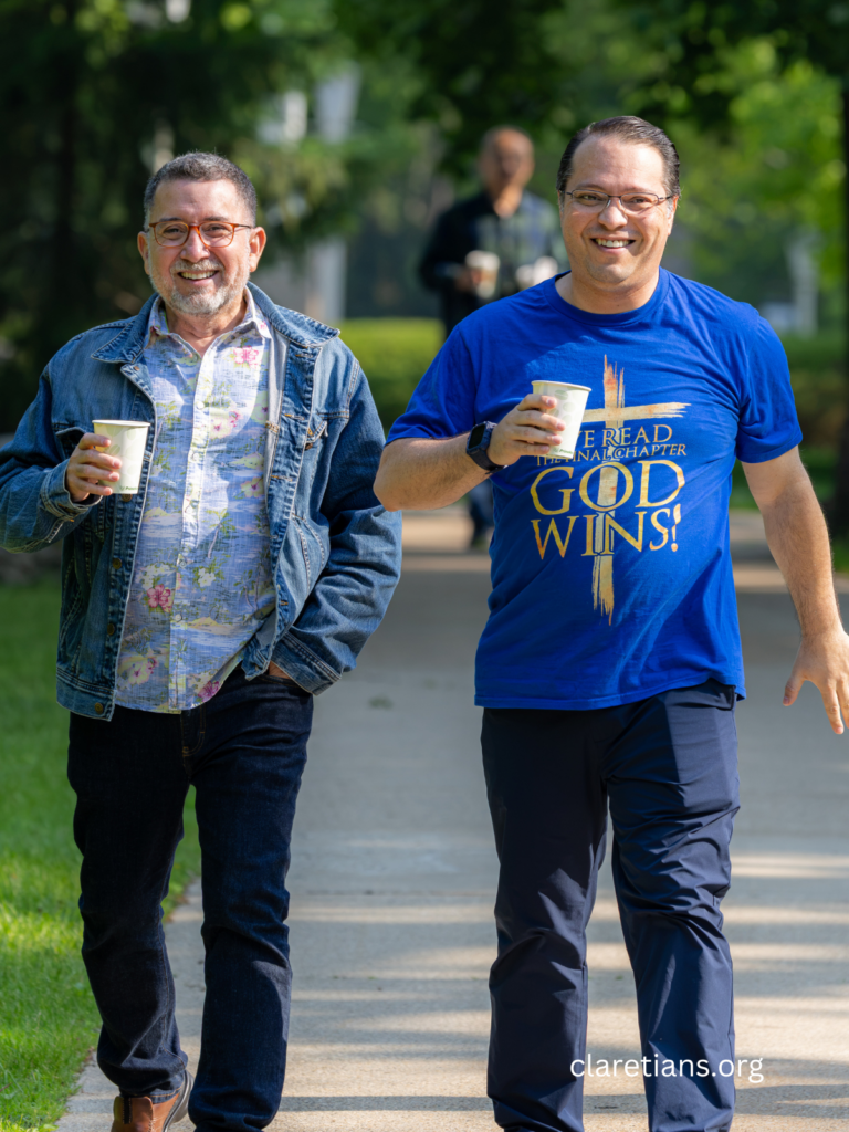 Fr Alexander and close friend Benjamin at the latest Claretian Asseambly