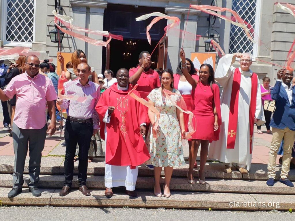 Fr. Médard Kwango Mbay, CMF, serving as Episcopal Vicar following the celebration of the Sacrament of Confirmation at Visitation Parish in Montreal on Pentecost Sunday, 2026.